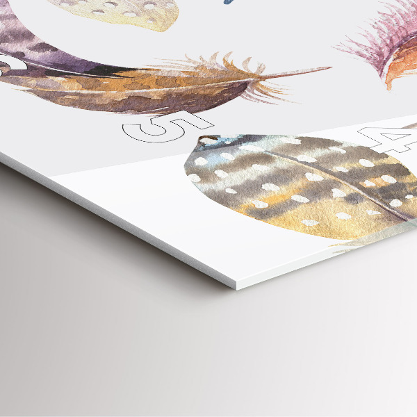 Square glass wall clock Retro art illustration
