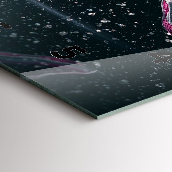 Square glass wall clock Healthy lifestyle and running