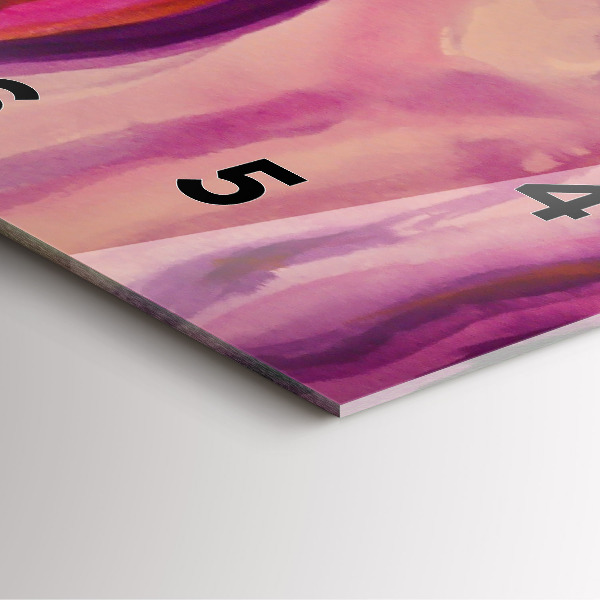 Square glass wall clock Painting Women