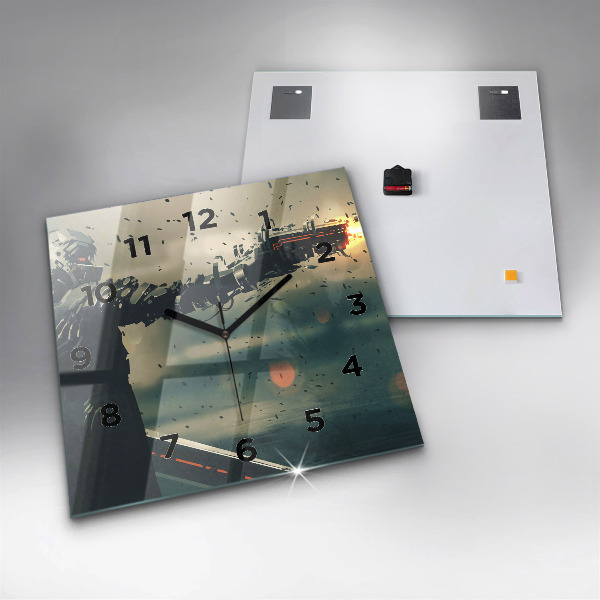 Square glass wall clock Lethal weapon game