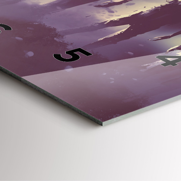 Square glass wall clock Zombies at night - halloween