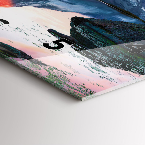 Square glass wall clock Stellisee Matterhorn lake
