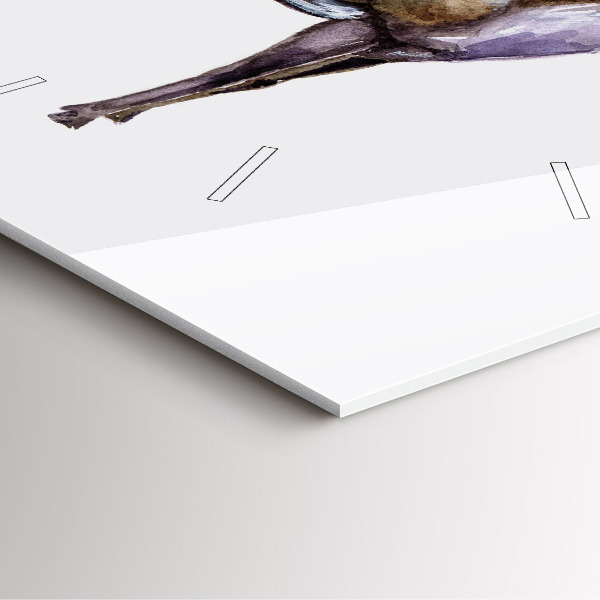 Square glass wall clock Deer king of the wilderness