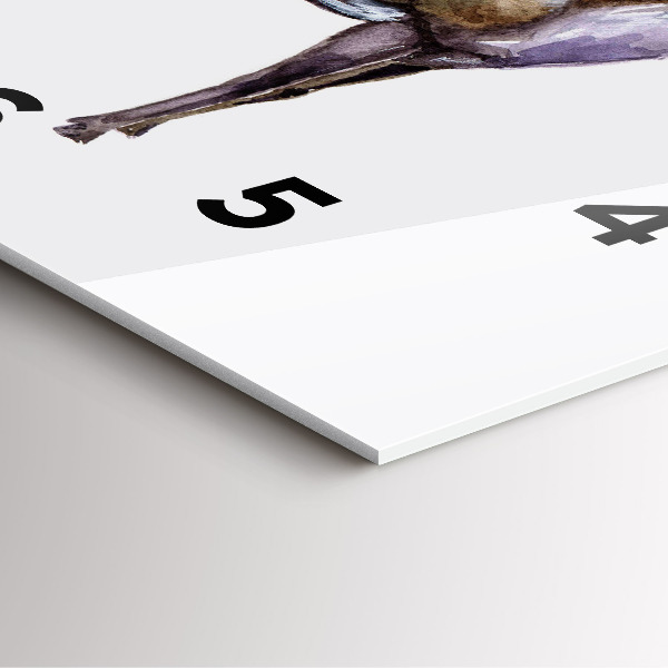 Square glass wall clock Deer king of the wilderness