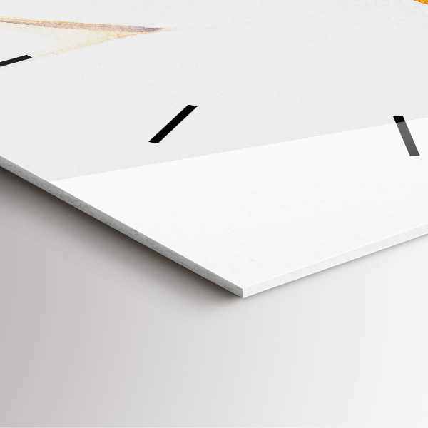 Square glass wall clock Woman in a hat