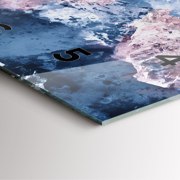 Square glass wall clock Abstract mountain ranges