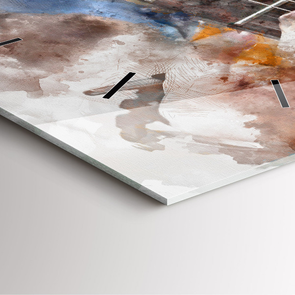 Square glass wall clock Guitar Graphics