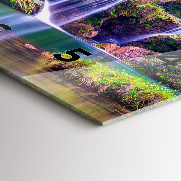 Square glass wall clock Jiulong Waterfall China