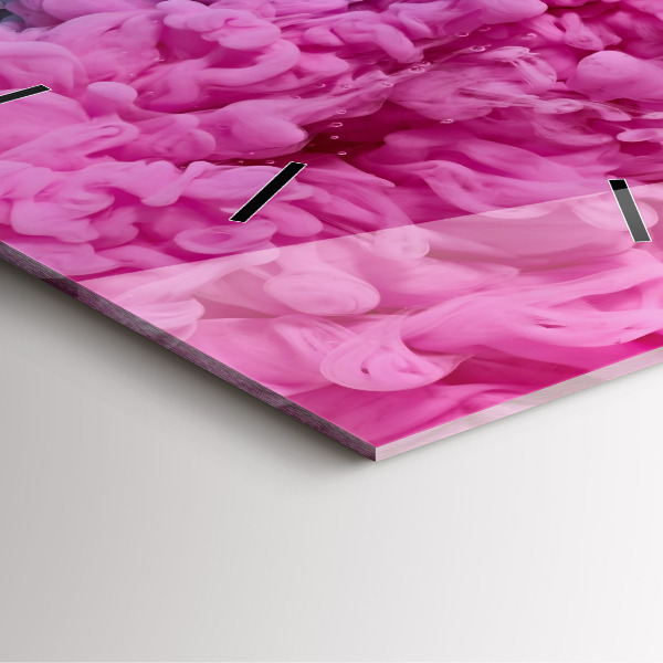 Square glass wall clock Modern art - spots