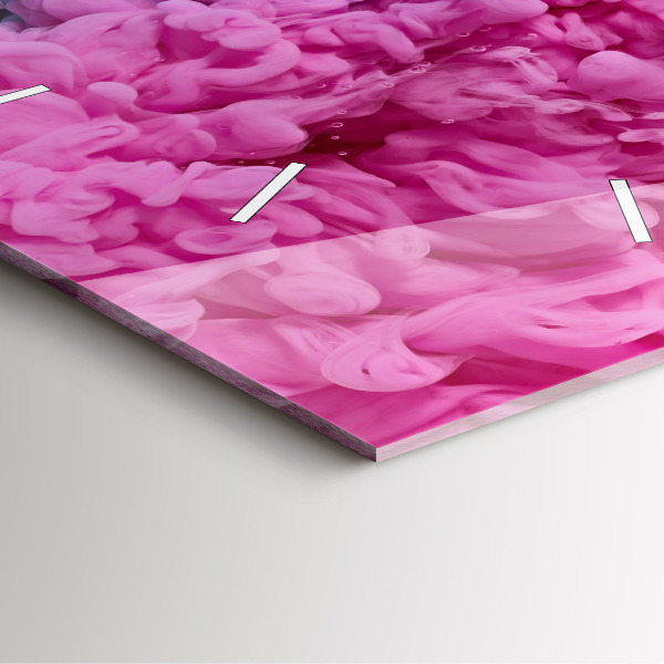 Square glass wall clock Modern art - spots