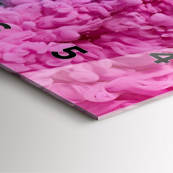 Square glass wall clock Modern art - spots