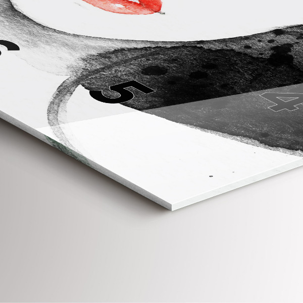 Square glass wall clock Woman in a hat