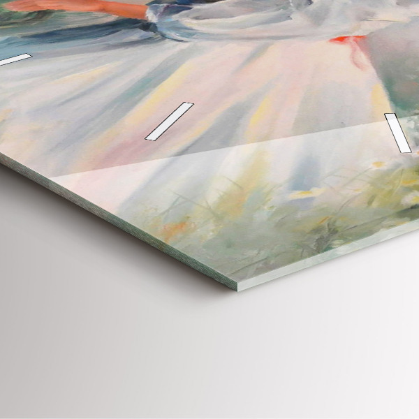 Square glass wall clock Beautiful woman with a horse