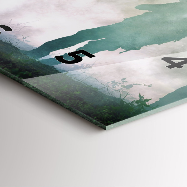 Square glass wall clock Army in the forest soldiers