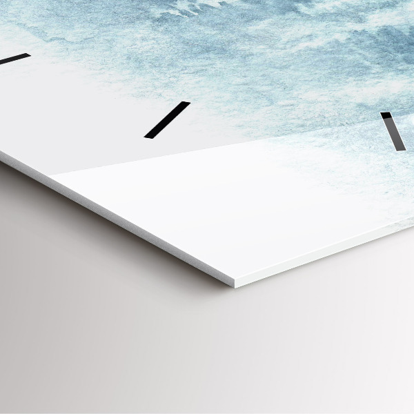 Square glass wall clock Winter forest