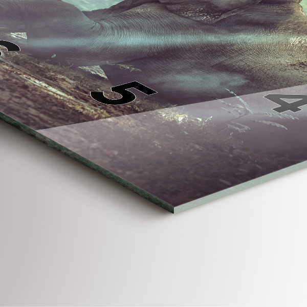 Square glass wall clock A boy is reading a book