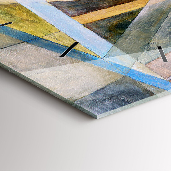 Square glass wall clock Impressionist painting