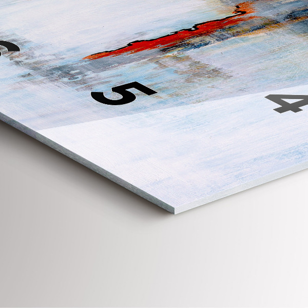 Square glass wall clock Abstraction