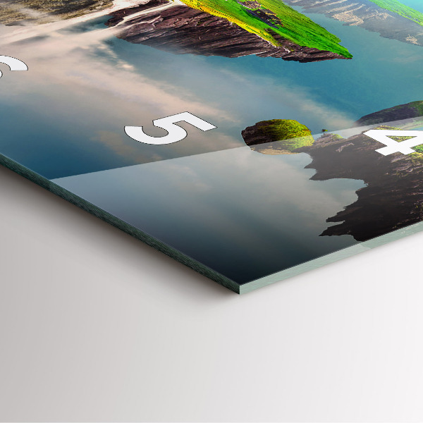 Square glass wall clock Chinese fantasy