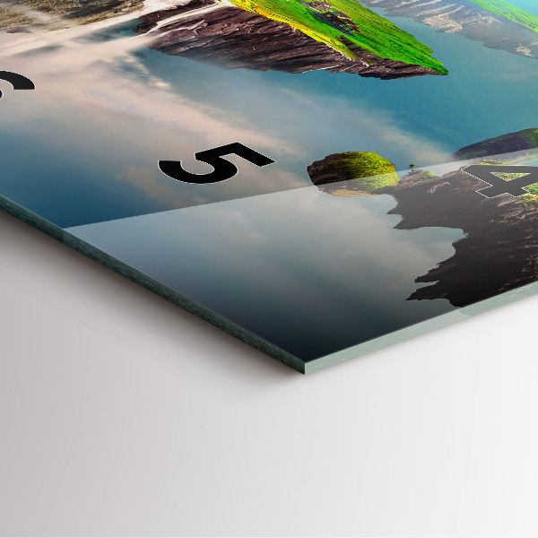 Square glass wall clock Chinese fantasy