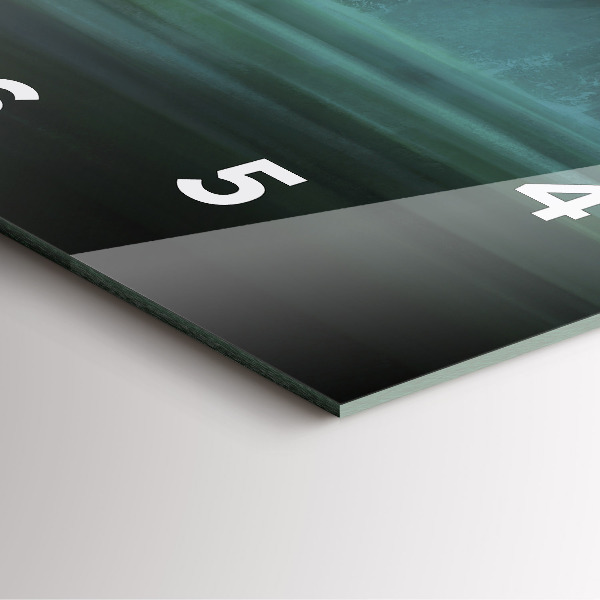 Square glass wall clock Man and Monster in the Swamp