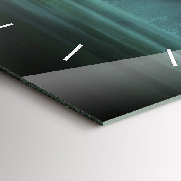 Square glass wall clock Man and Monster in the Swamp