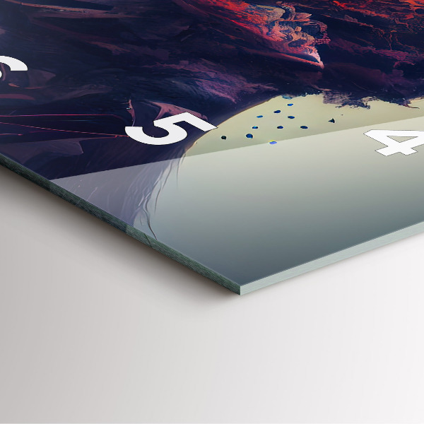 Square glass wall clock Abstract woman