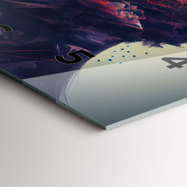 Square glass wall clock Abstract woman