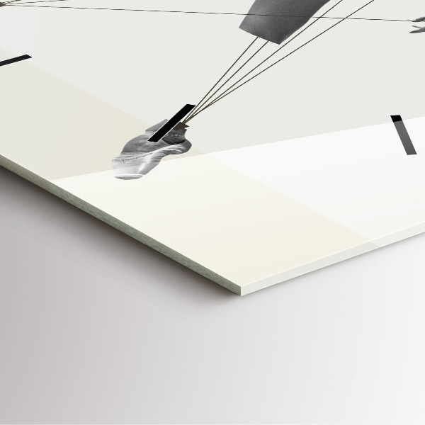 Square glass wall clock Abstract woman dancer