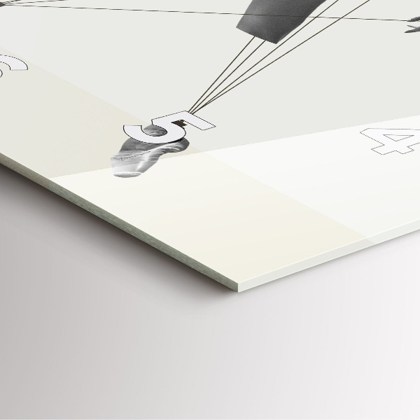 Square glass wall clock Abstract woman dancer