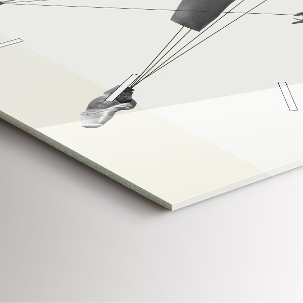 Square glass wall clock Abstract woman dancer