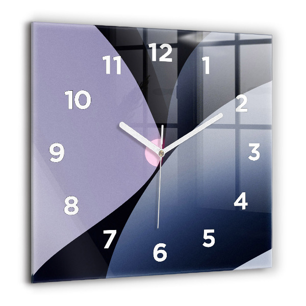 Square glass wall clock Abstraction sun