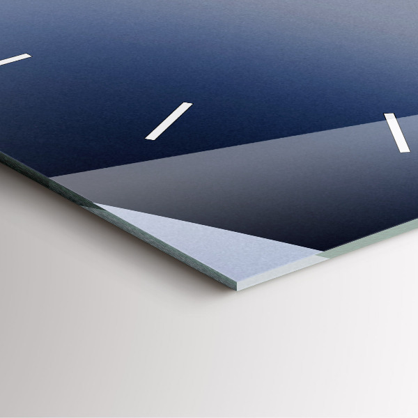 Square glass wall clock Abstraction sun