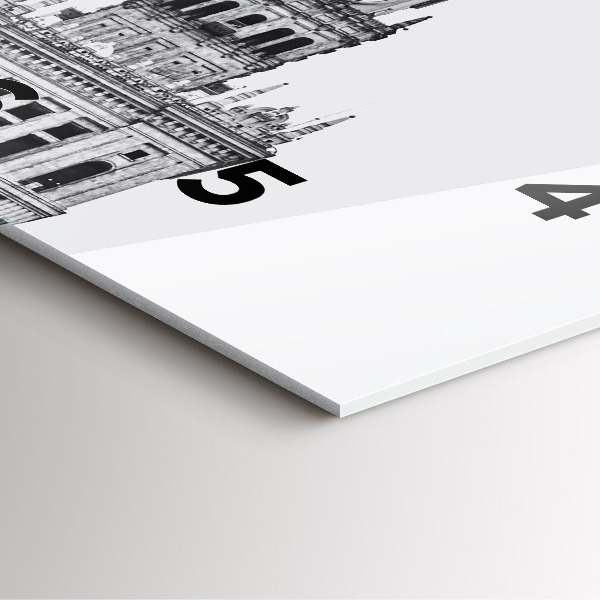 Square glass wall clock Palace of Culture and Science