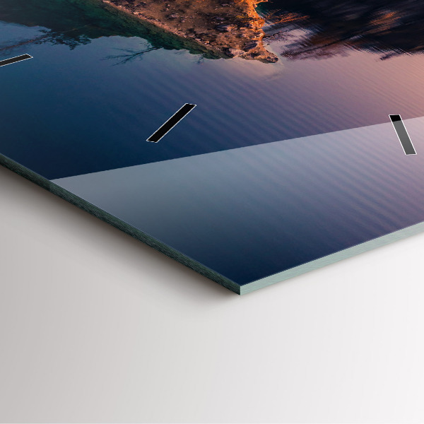 Square glass wall clock Krakow Lake Zakrzówek