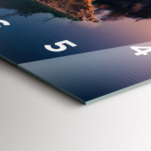 Square glass wall clock Krakow Lake Zakrzówek