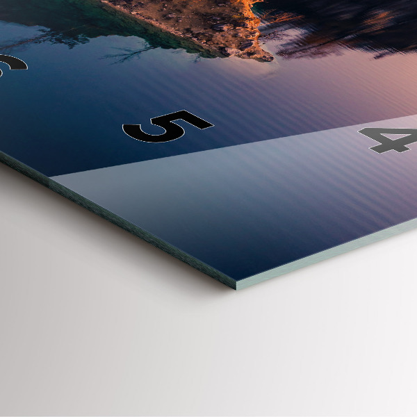 Square glass wall clock Krakow Lake Zakrzówek