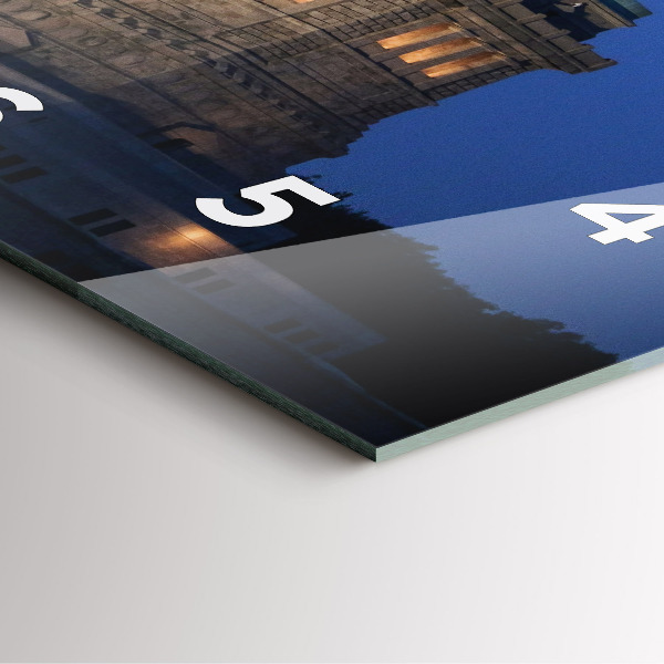 Square glass wall clock Statue of Liberty New York