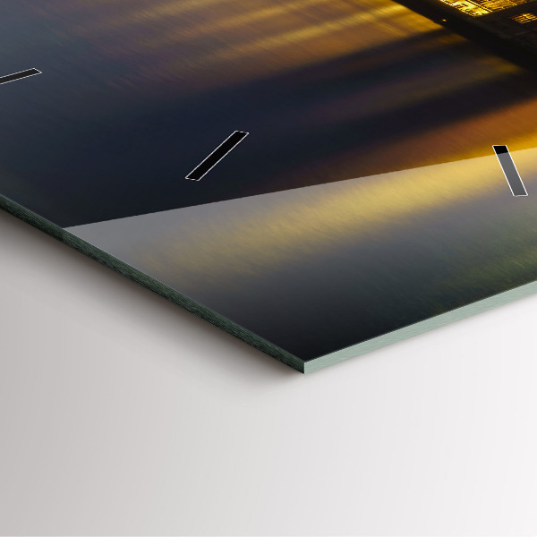 Square glass wall clock Winchester Palace London