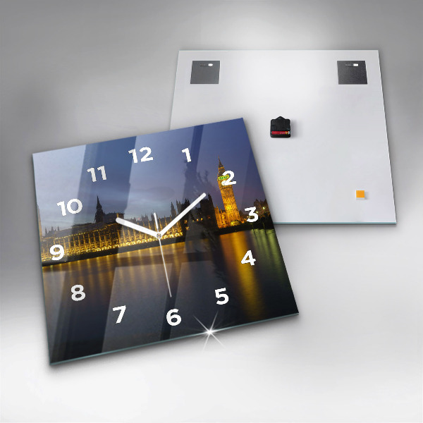 Square glass wall clock Winchester Palace London