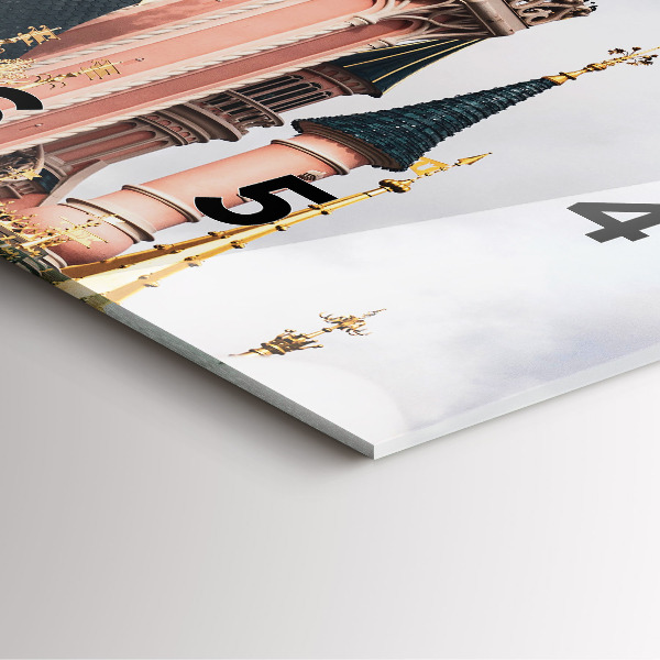 Square glass wall clock Disneyland Paris Castle