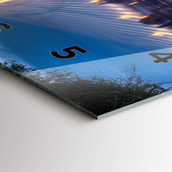 Square glass wall clock Rędziński Bridge Wrocław