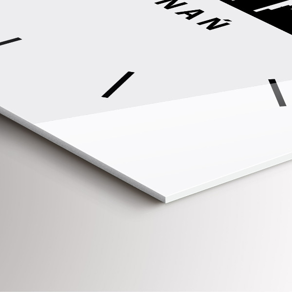 Square glass wall clock Poznan panorama graphics