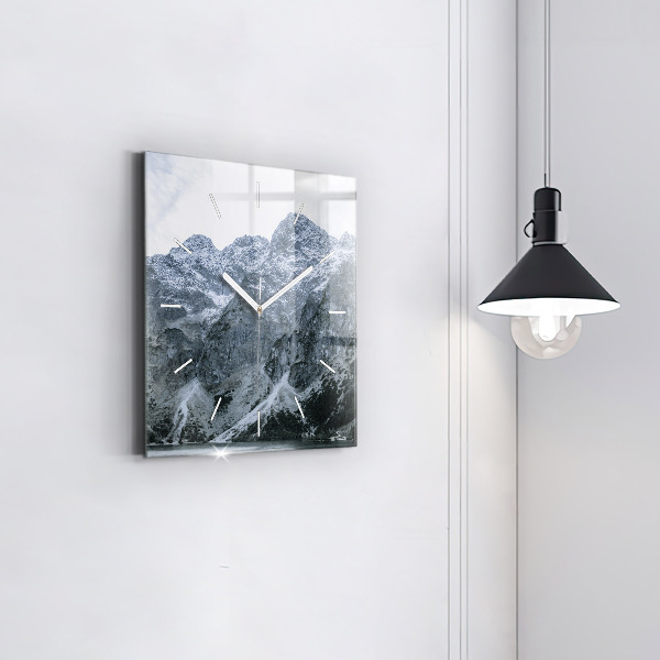 Square glass wall clock Morskie Oko in the Tatra Mountains