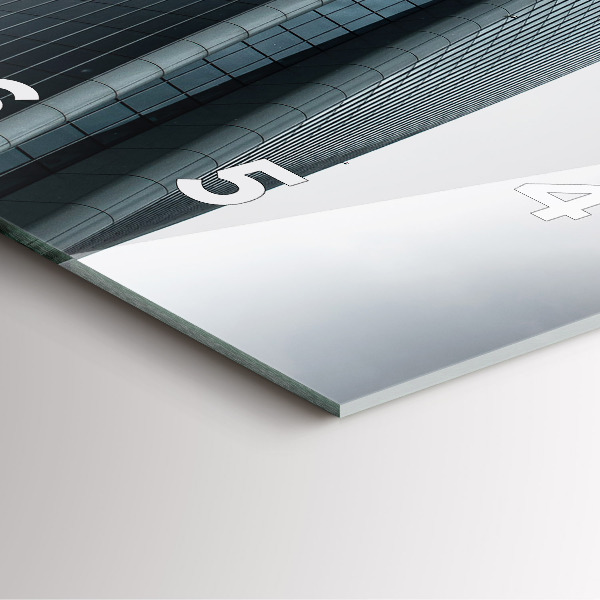 Square glass wall clock Skyscraper in Milan