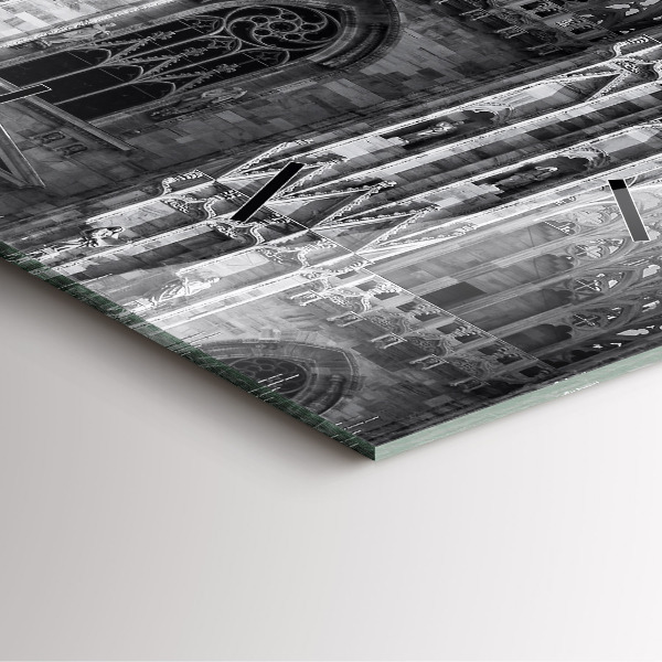 Square glass wall clock Milan Cathedral