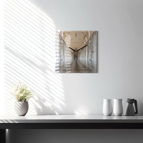 Square glass wall clock La Veneria Reale Museum