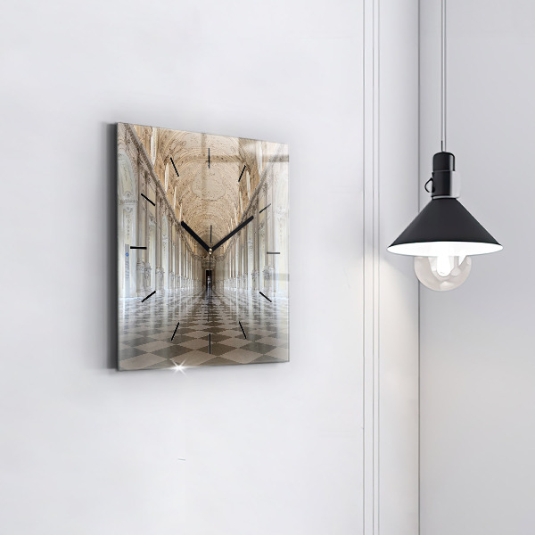Square glass wall clock La Veneria Reale Museum