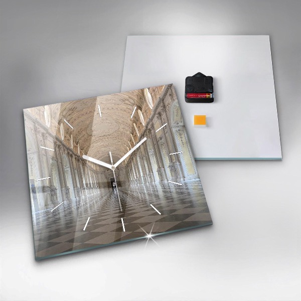 Square glass wall clock La Veneria Reale Museum