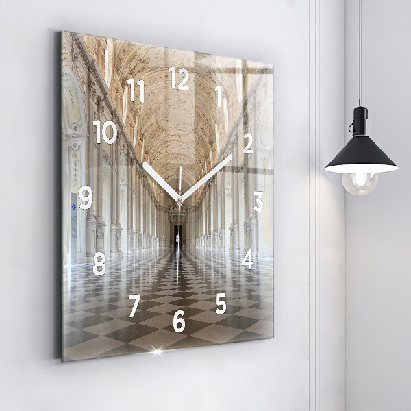 Square glass wall clock La Veneria Reale Museum